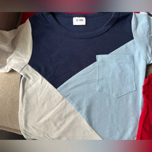 Baby Boy Summer Shirt Bundle - 12 Month Shirts - American Patriotic Shirts - Picture 4 of 6